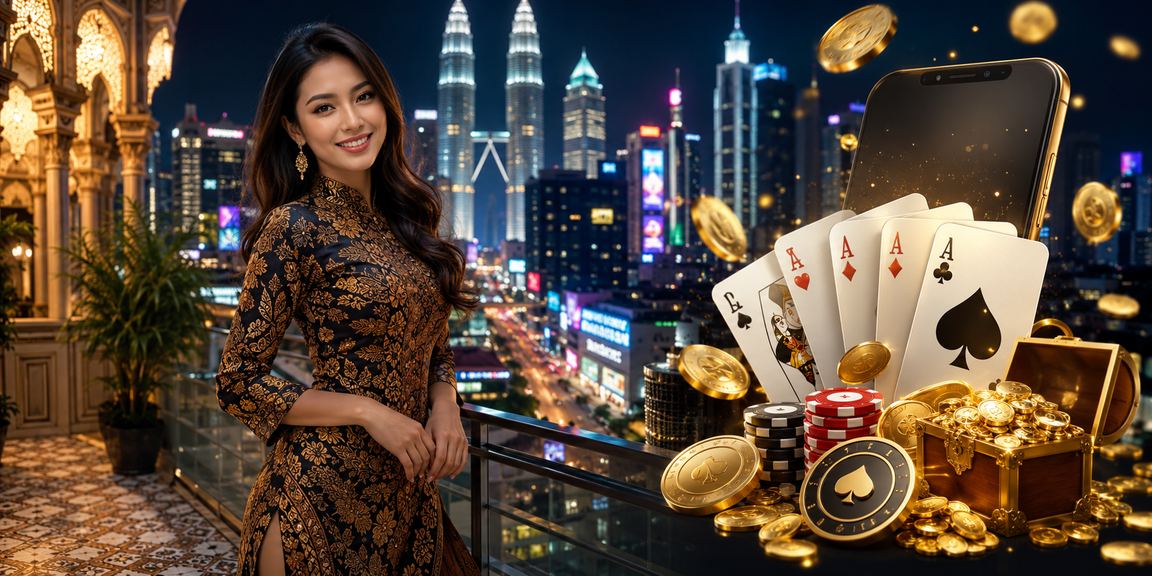 Permainan kad Teen Patti Kuala Lumpur dalam suasana batik tradisional Malaysia